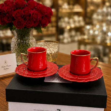 KARACA ROSE 2’Lİ KAHVE FİNCAN SET 