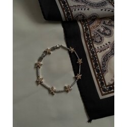 Yıldız Sıralı Gold Silver Bileklik