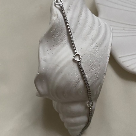 Mini Kalpli Su Yolu Bileklik Silver