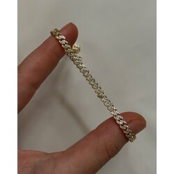 Işıltı İşlemeli Gold Zincir Bileklik