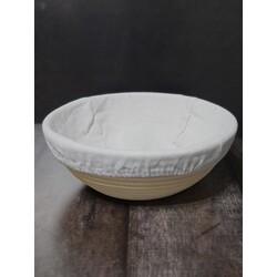 Bambu Mayalama Sepeti - Yuvarlak - Ebat:(23xh9)cm- BEZLİ