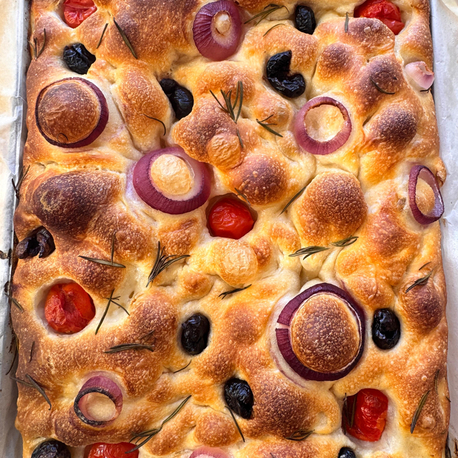 %100 ekşi mayalı focaccia 