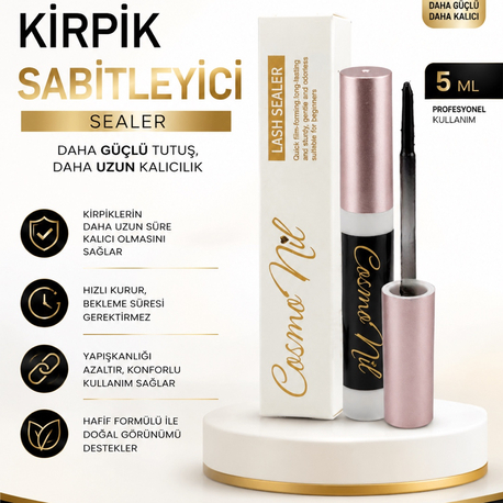 Kirpik Sabitleyici (Lash Sealer) Siyah 5 ml – Uzun Süre Kalıcılık