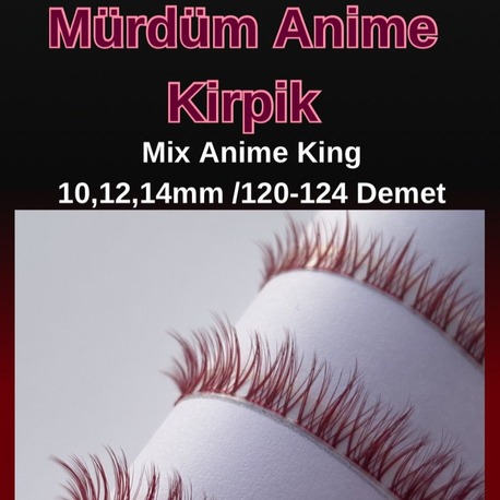 5D Kirpik Mürdüm renkli Anime Kirpik İpli Ekspres Kirpik 