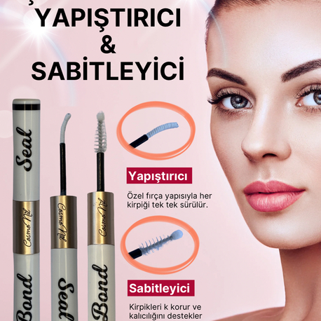Güçlü Kirpik Yapıştırıcısı & Sabitleyici Şeffaf – 7-10 Gün Kalıcı  