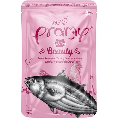 Pramy Beauty Ton Balıklı ve Tavuk Etli Kedi Konservesi 70gr