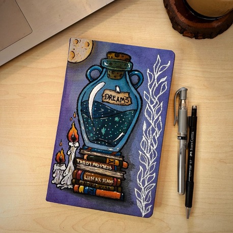 Purple Potion - El Çizimi A5 Defter