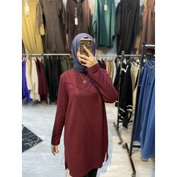 ✨Ara Boy Tunik,Bordo Renk 
