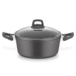 Schafer Eco Granit Derin Tencere - 24 cm - 2 Parça - Gri