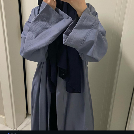 mavi keten abaya 