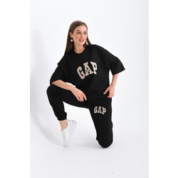 İki İplik Siyah & Gri Oversize  GAP