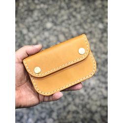 Kapaklı Mini Zipper Cüzdan (Vejetal Deri)