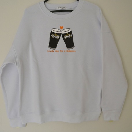 Guinness Nakış İşlemeli Unisex Oversize Sweatshirt