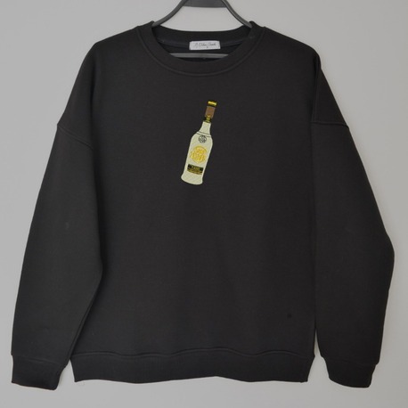 Sarı Zeybek Nakış İşlemeli Unisex Oversize Sweatshirt
