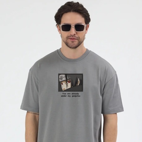 Itachi Nakış İşlemeli Unisex Oversize T-Shirt