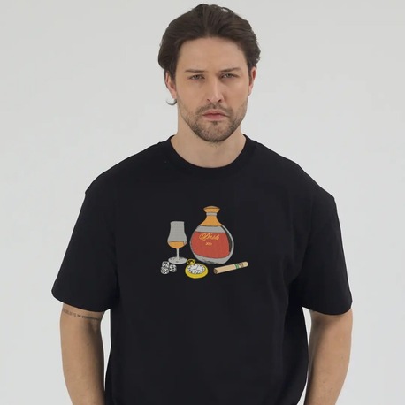 Konyak Nakış İşlemeli Unisex Oversize T-Shirt