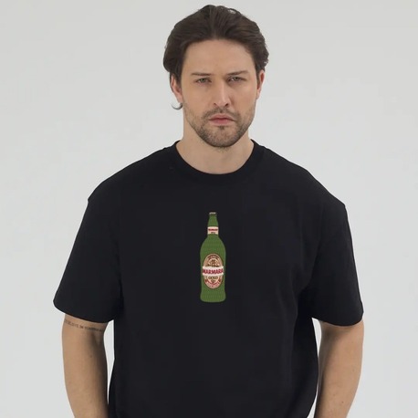 Marmara Gold Nakış İşlemeli Unisex Oversize T-Shirt