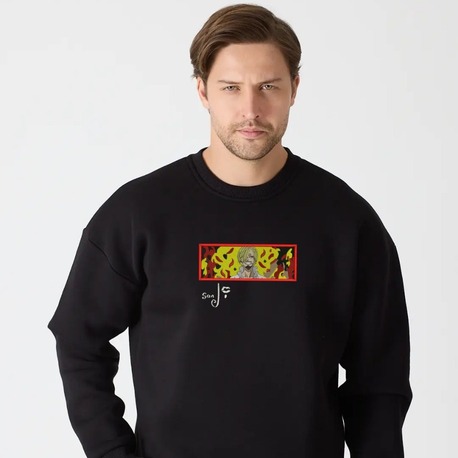 Sanji Nakış İşlemeli Unisex Oversize Sweatshirt