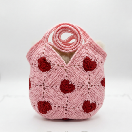 Pembe çocuk kol çantası