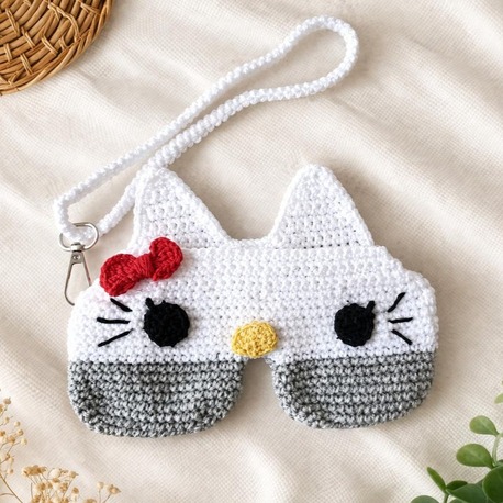 Hello Kitty Örgü Gözlük Kılıfı