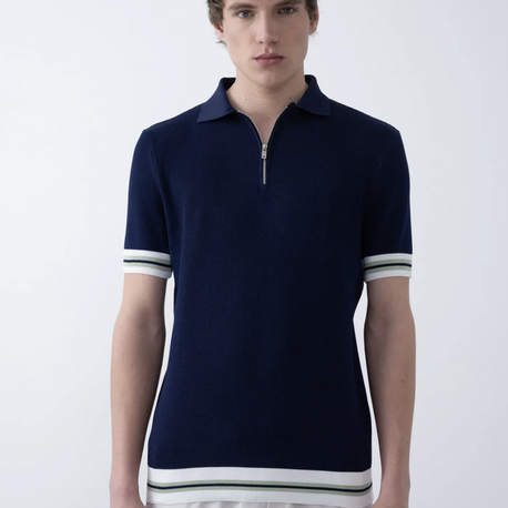 Çizgi Detaylı Triko T-Shirt