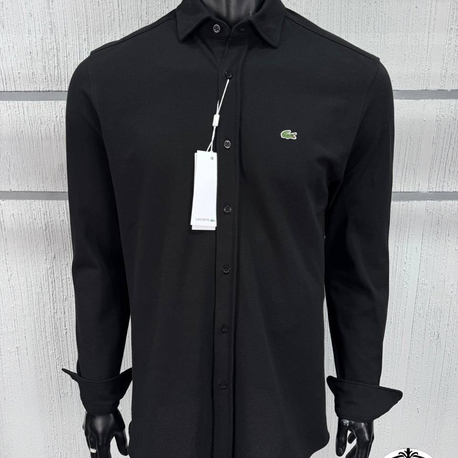 LACOSTE SİYAH GÖMLEK