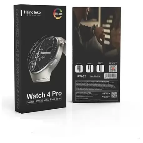 Haino Teko Watch 4 Pro RW32 Curved Amoled Ekran 3 Kordon Akıllı Saat
