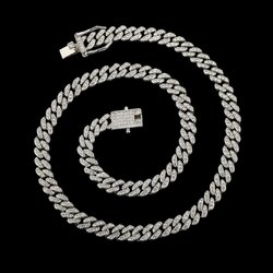 8mm Silver & Gold Cuban Chain