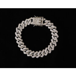 14mm Full Filled Silver/Gold/Rose gold Prong Bracelet