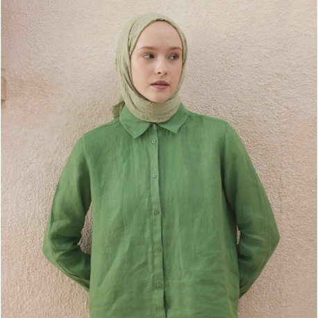 Freshscarf crash şal pastel yeşil 