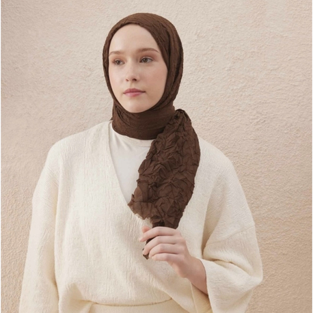 Freshscarf crash şal kahverengi 