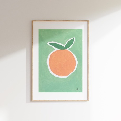 Pastel 2 - Portakal Baskı