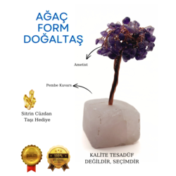 AĞAÇ FORM DOĞALTAŞ - P. KUVARS - AMETİST