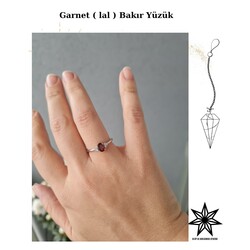 Garnet ( lal ) Bakır Yüzük