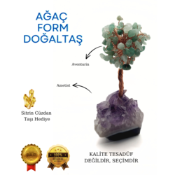 AĞAÇ FORM DOĞALTAŞ - AMETİST - AVENTURİN