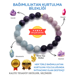 A KALİTE Bağımlılıktan Kurtulma Doğal Taş Bileklik
