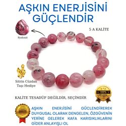 5A KALİTE RODONİT DOĞAL TAŞ BİLEKLİK