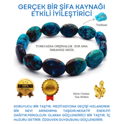 A KALİTE TURKUAZ DOĞAL TAŞ BİLEKLİK