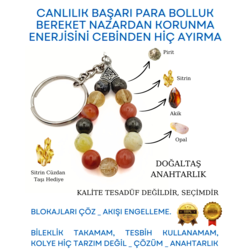 A KALİTE Doğaltaş Anahtarlık - Şans Bolluk Bereket Cebinde
