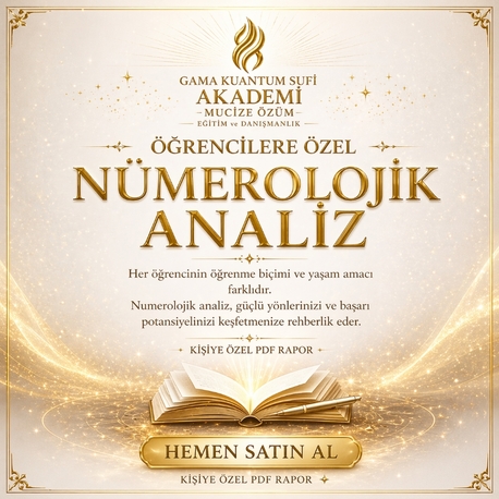 ÖĞRENCİYE ÖZEL NÜMEROLOJİK ANALİZ