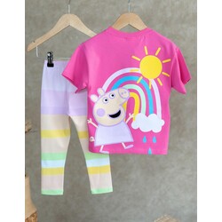 Pembe Renkli Sevimli Peppa Pig Takım