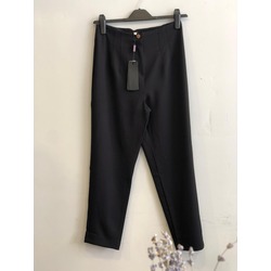 Sateen Yüksek Bel Dar Pantolon