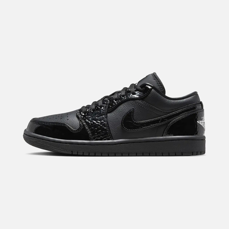 Air Jordan 1 Low SE Patent Elephant Black