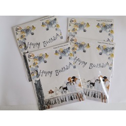 Happy Birthday Banner Silver