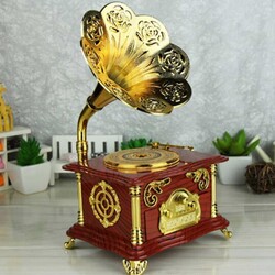 Nostaljik Gramofon Müzik Kutusu Dekoratif