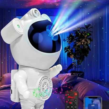 Astronot Gece Lambası Bluetooth ve Ay Yansıtmalı