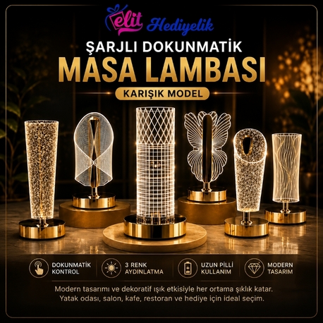 Masa Lambası Dokunmatik Şekilli