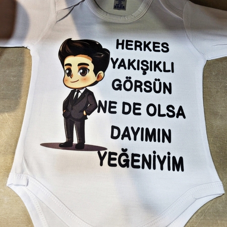 Resimli Yazılı Bebek Zıbını