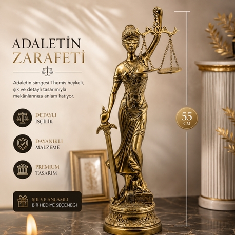 Adalet Kadını Dekoratif Biblo