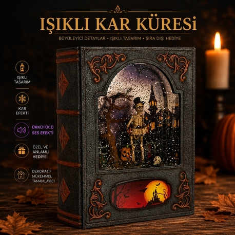 Kitap Tasarımlı Dekoratif Kar Küresi
